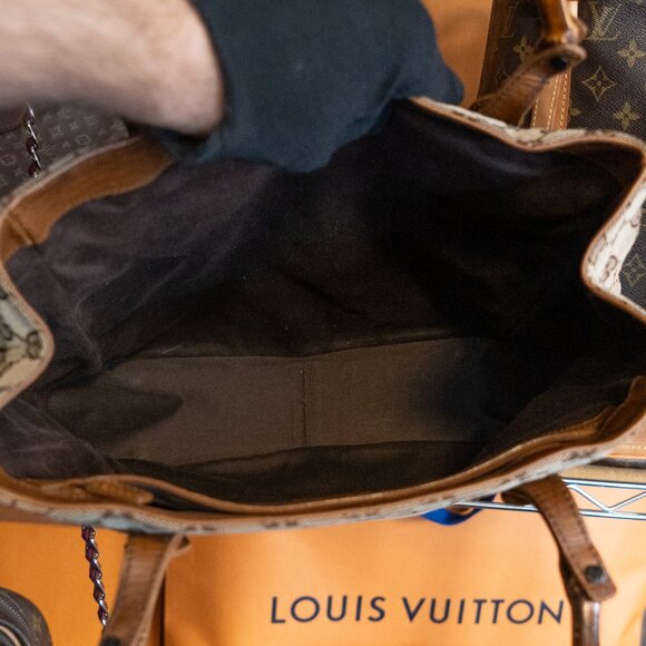 GUCCI GG Canvas Bamboo Tote Medium Large Vintage - Picture 9 of 16